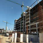 Montaje de estructura en terrazas